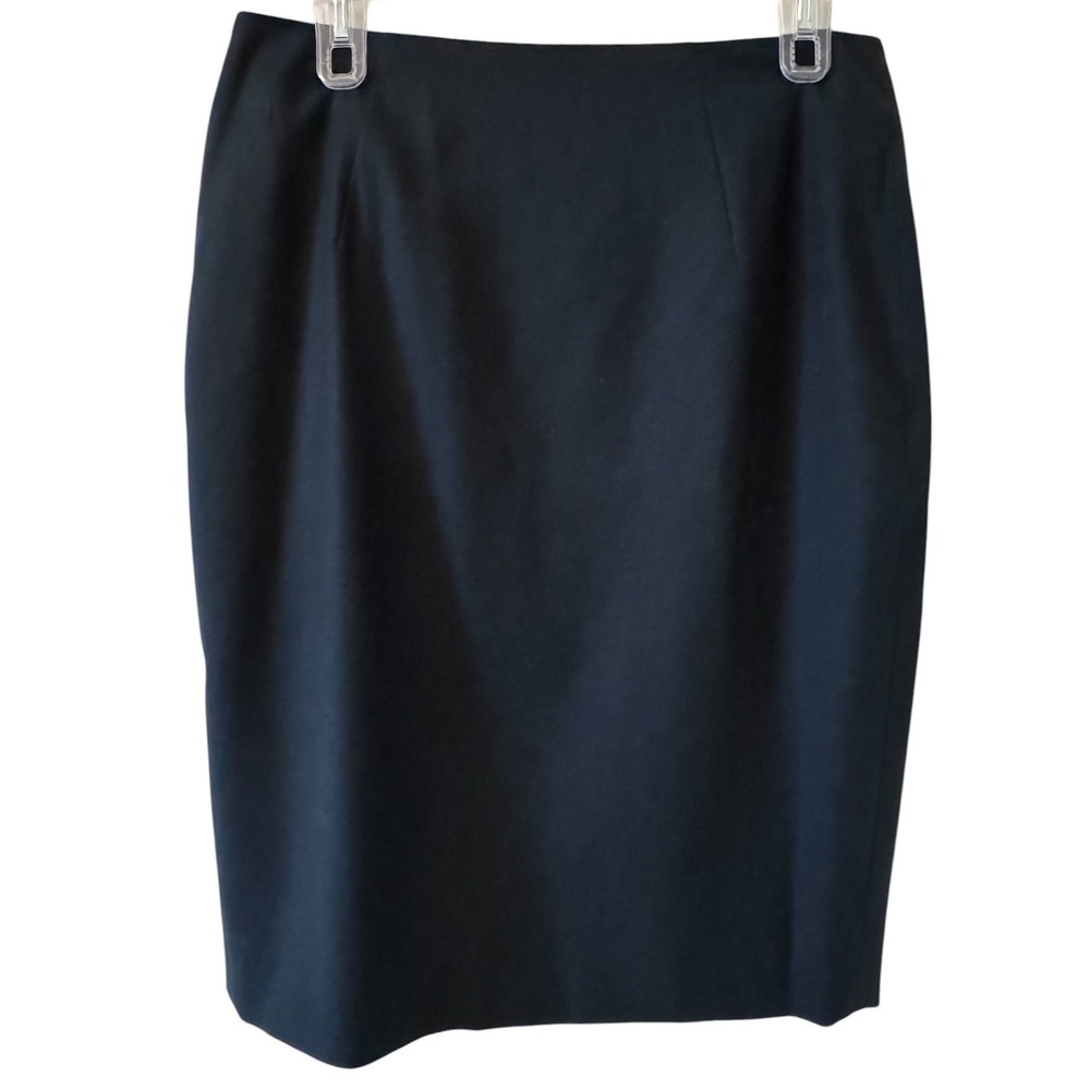 Hugo Boss Vilina Dark Green Virgin Wool Pencil Skirt Size 8 Professional NWT